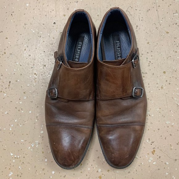 MENS Rush Gordon Rush Brown Leather Loafers - Picture 5 of 7